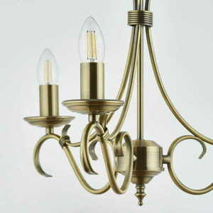 Pendelleuchte Endon Bernice 3-flammig Messing Stahl klassisch 2030-3AN small 1