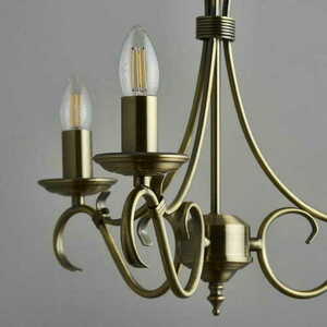 Pendelleuchte Endon Bernice 3-flammig Messing Stahl klassisch 2030-3AN small 3