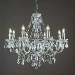 Pendelleuchte Endon Clarence 8-flammig Chrom Acryl E14 Dimmbar 78 cm small 1