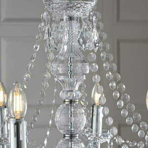 Pendelleuchte Endon Clarence 8-flammig Chrom Acryl E14 Dimmbar 78 cm small 2