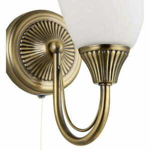 Wandleuchte Endon Haughton 601-1AN Stahl Glas Weiß E14 dimmbar small 3