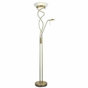 Stehleuchte Endon Monaco Messing Weiß 182 cm LED R7s small 0