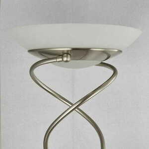 Stehleuchte Endon Monaco Chrom Weiß Stahl Glas LED R7s 182 cm small 1