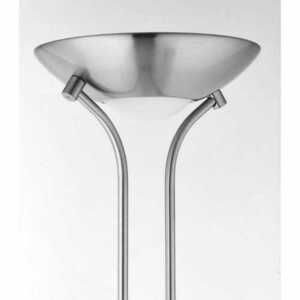 Stehleuchte Endon Rome Silber Weiß Stahl Glas 180 cm small 3