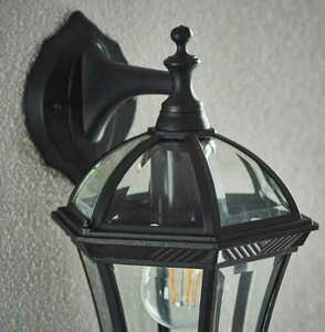 Außenwandleuchte Endon Drayton Schwarz E27 IP44 Aluminium Glas small 2