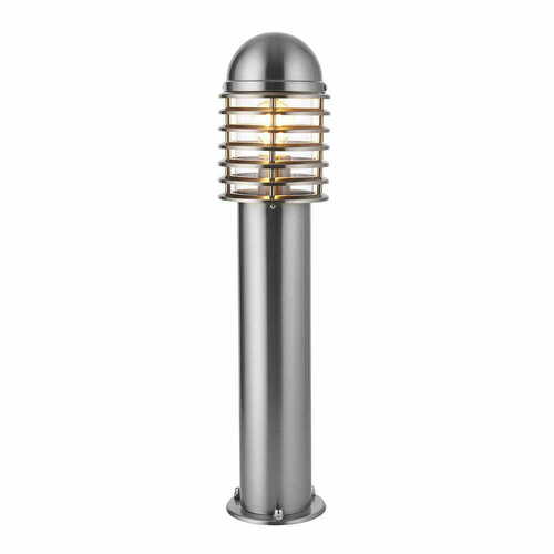 Prüfen Außenstehleuchte Endon Louvre Edelstahl Nickel IP44 E27 LED dimmbar YG-6002-SS