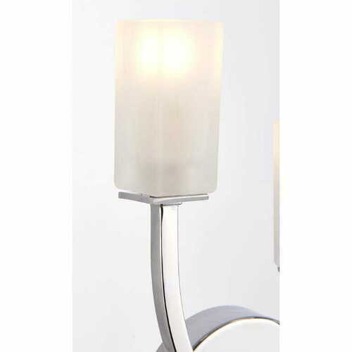 Prüfen Wandleuchte Endon Havana 146-2CH Chrom Weiß LED dimmbar G9 2-flammig