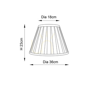 Endon Carla CARLA-14 Lampenschirm, cremefarben, mit Falten, 36 cm small 4