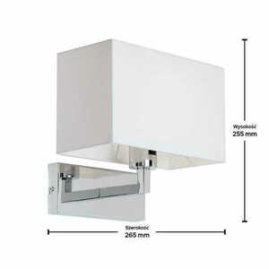 Wandleuchte Endon Piccolo 96751-CH weiß Chrom Stoff E27 LED dimmbar small 1