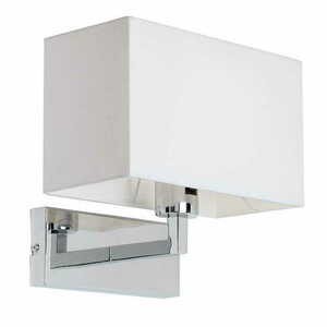Wandleuchte Endon Piccolo 96751-CH weiß Chrom Stoff E27 LED dimmbar small 2