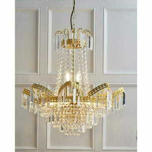 Pendelleuchte Endon Adagio 9-flammig Glas Gold Transparent E14 96819-GO small 1