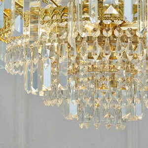 Pendelleuchte Endon Adagio 9-flammig Glas Gold Transparent E14 96819-GO small 3