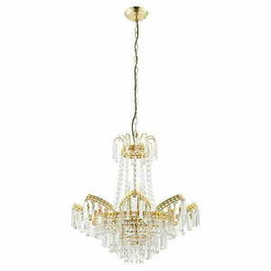 Pendelleuchte Endon Adagio 9-flammig Glas Gold Transparent E14 96819-GO small 5