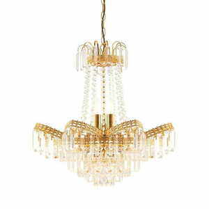 Pendelleuchte Endon Adagio 9-flammig Glas Gold Transparent E14 96819-GO small 0