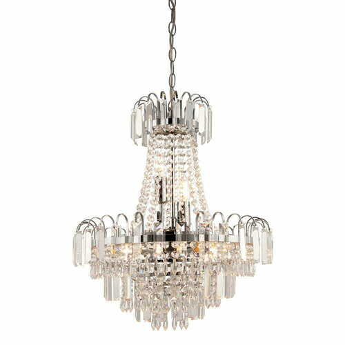 Prüfen Pendelleuchte Endon Amadis 6-flammig Chrom Glas 46 cm 96826-CH
