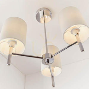 Endon Brio BRIO-3CH Decken-Kronleuchter, 3×E14, Chrom und gebrochenes Weiß, 50 cm small 5