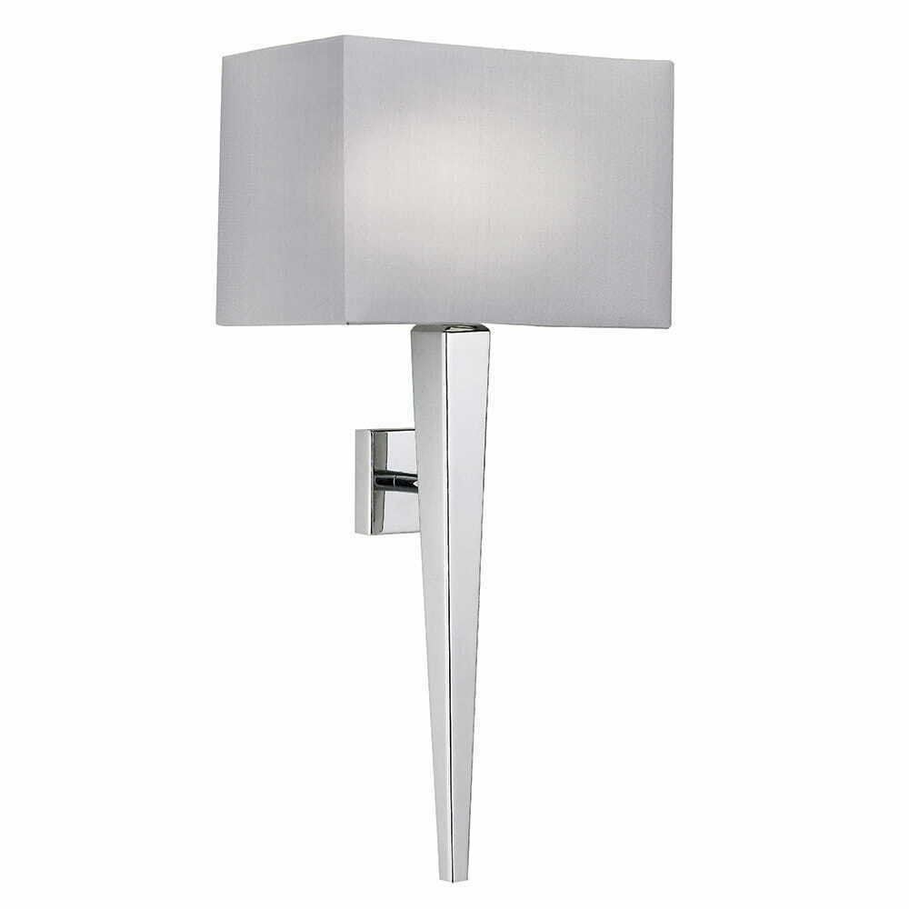 Vägglampa Endon Moreto grå silver tyg E14 dimbar 61 cm
