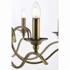 Pendelleuchte Endon Kora 8-flammig Messing E14 Stahl small 1