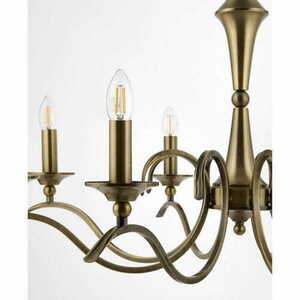 Pendelleuchte Endon Kora 8-flammig Messing E14 Stahl small 2
