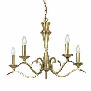 Pendelleuchte Endon Kora 5-flammig Messing E14 klassisch 61 cm small 0