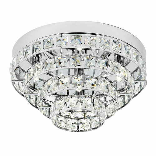 Prüfen Deckenleuchte Endon Motown 4-flammig Chrom Kristall LED dimmbar 30 cm