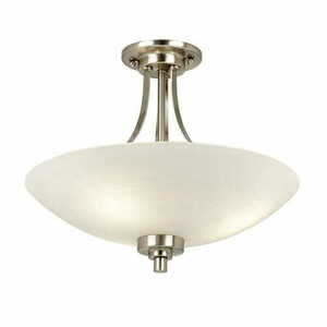 Deckenleuchte Endon Welles 3-flammig Weiß Silber Glas Stahl E27 dimmbar small 0