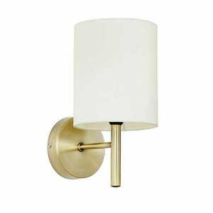 Wandleuchte Endon Brio 1-flammig Messing Weiß Stoff E14 dimmbar BRIO-1WBAB small 0