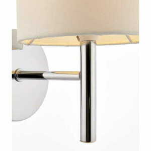 Wandleuchte Endon Brio 1-flammig Weiß Chrom Stoff E14 Brio BRIO-1WBCH small 2