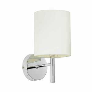 Wandleuchte Endon Brio 1-flammig Weiß Chrom Stoff E14 Brio BRIO-1WBCH small 0
