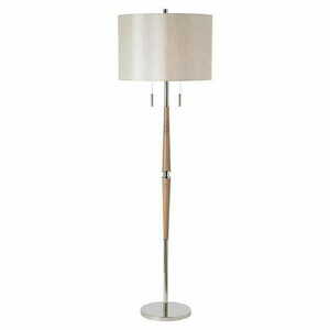 Stehleuchte Endon Altesse Holz Beige Chrom 2-flammig E27 LED small 0