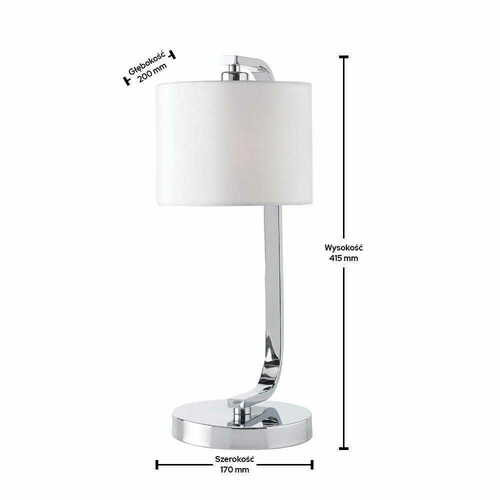 Prüfen Stehlampe Endon Canning Weiß Chrom Stoff E14 LED modern CANNING-TLCH