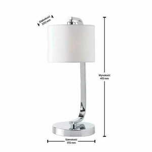 Stehlampe Endon Canning Weiß Chrom Stoff E14 LED modern CANNING-TLCH small 1