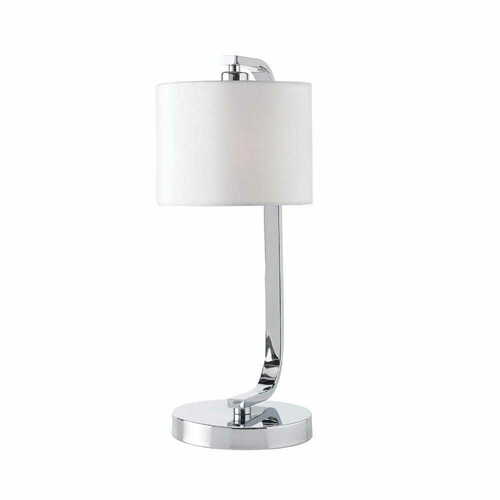 Prüfen Stehlampe Endon Canning Weiß Chrom Stoff E14 LED modern CANNING-TLCH