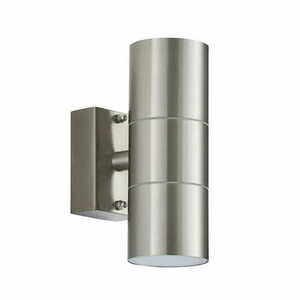 Außenwandleuchte Endon Canon LED Edelstahl Silber IP44 GU10 2-flammig EL-40095 small 1