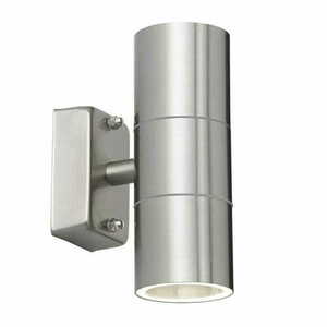 Außenwandleuchte Endon Canon LED Edelstahl Silber IP44 GU10 2-flammig EL-40095 small 0