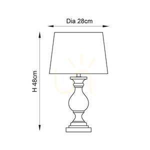 Tischleuchte Endon Marsham MARSHAM-TLIV, Elfenbein, E14, 48 cm small 5