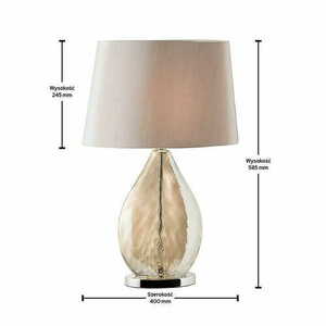 Stehlampe Endon Kew Beige Chrom Stoff E27 58,5 cm small 1