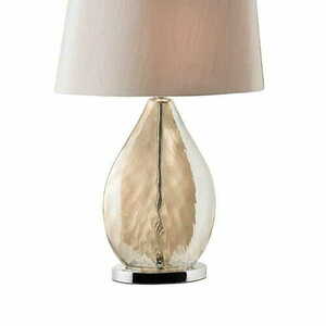 Stehlampe Endon Kew Beige Chrom Stoff E27 58,5 cm small 2