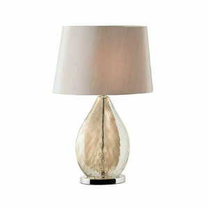 Stehlampe Endon Kew Beige Chrom Stoff E27 58,5 cm small 0
