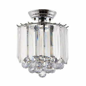 Deckenleuchte Endon Fargo Chrom Transparent 2-flammig E14 dimmbar small 1