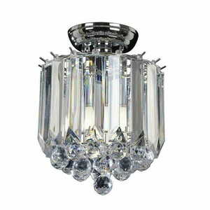 Deckenleuchte Endon Fargo Chrom Transparent 2-flammig E14 dimmbar small 0