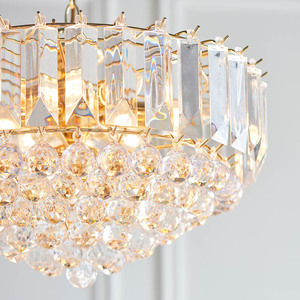 Endon Fargo Pendelleuchte, 6-flammig, E14, messingfarben, 46 cm small 6