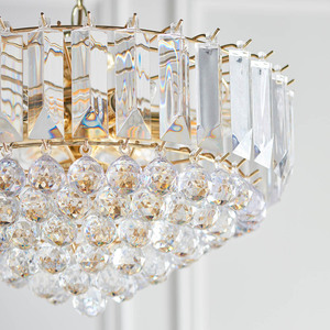 Endon Fargo Pendelleuchte, 6-flammig, E14, messingfarben, 46 cm small 7