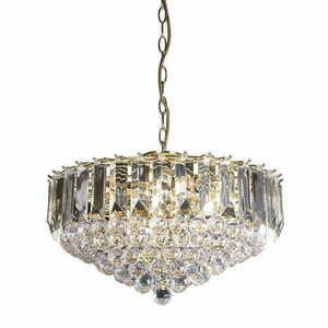 Pendelleuchte Endon Fargo 6-flammig Messing transparent gold E14 46 cm small 0