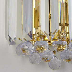 Wandleuchte Endon Fargo 2-flammig LED dimmbar E14 Silber Gold Transparent small 1