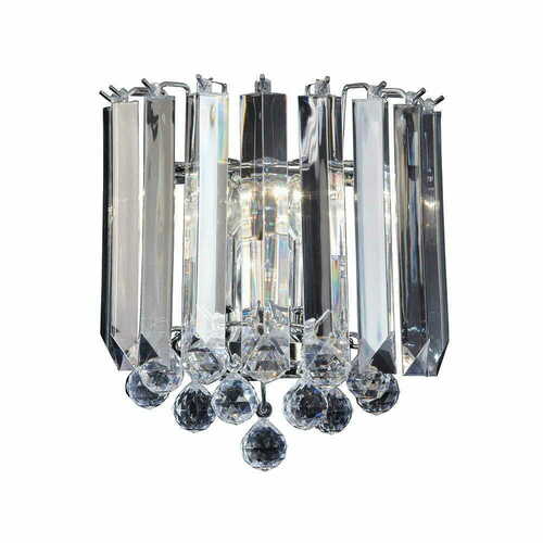 Prüfen Wandleuchte Endon Fargo transparent silber 2-flammig E14 dimmbar