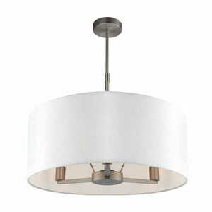 Pendelleuchte Endon Daley 3-flammig Silber Altweiß E14 Ø50 cm small 1