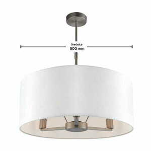 Pendelleuchte Endon Daley 3-flammig Silber Altweiß E14 Ø50 cm small 2