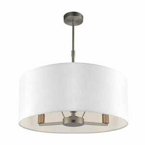 Pendelleuchte Endon Daley 3-flammig Silber Altweiß E14 Ø50 cm small 4