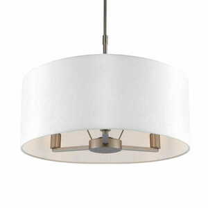 Pendelleuchte Endon Daley 3-flammig Silber Altweiß E14 Ø50 cm small 0